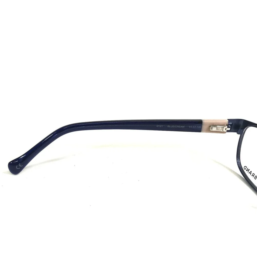 Lucky Brand Eyeglasses Frames D121 BLUE/CREAM Cat Eye Full Rim 51-17-140